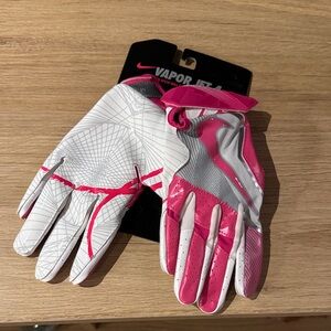 Nike Vapor Jet 4.0 Gloves Pink and Gray
